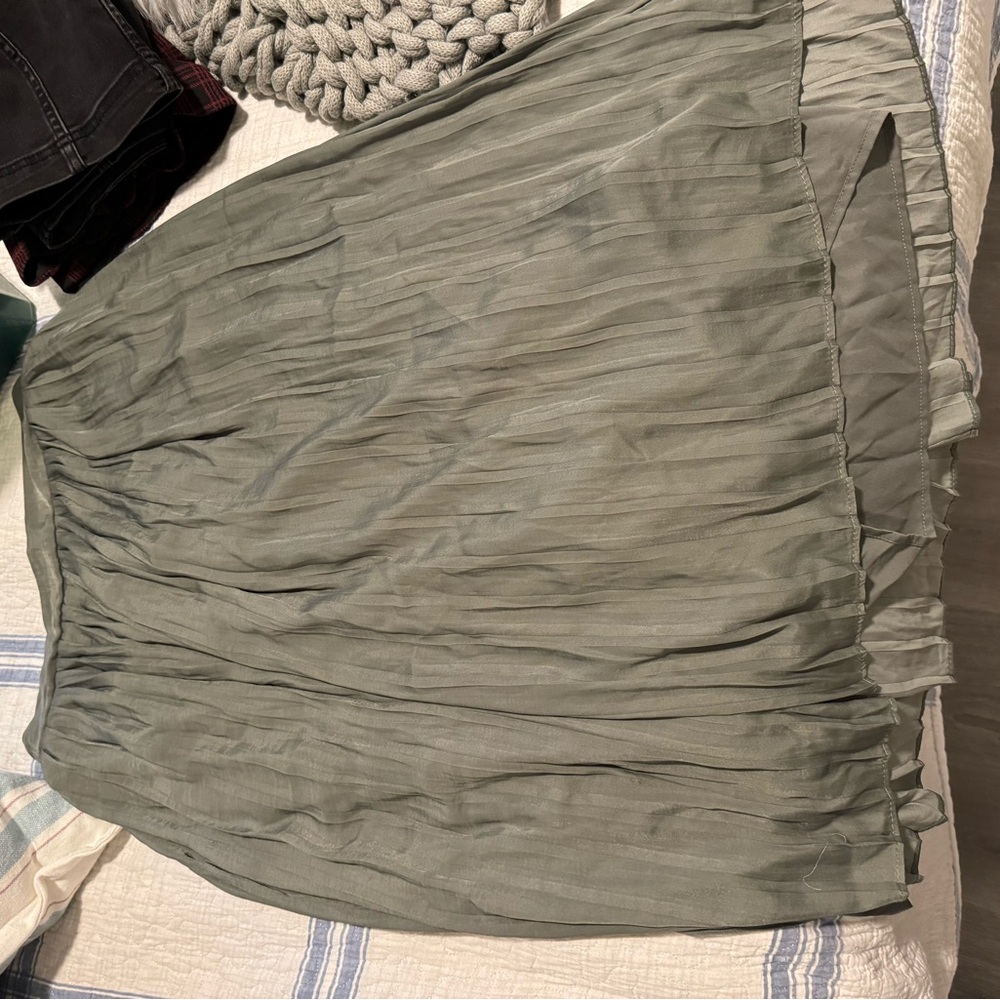 Sage Green Long Maxi Flowy Hippie Peasant Fairy Skirt